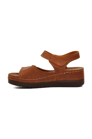 Ayakmod 07-109rr Taba Kadın Sandalet 001
