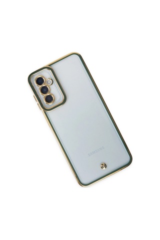 Samsung Galaxy M23 Kılıf Liva Lens Silikon - Yeşil Düz Renkli
