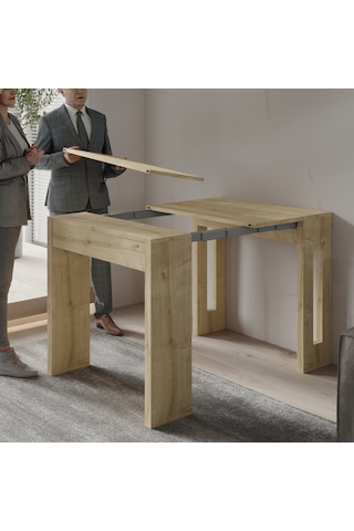 İnarch Dizayn Nivo Modüler Açılır Yemek Masası Modern Dresuar & Çok Amaçlı Masa,kapalı 44 Cm - Açık 116 Cm Safirmeşe