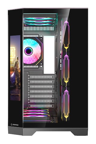 Nova 9.16'' Lcd Ekranlı Hub+kumanda Siyah 7x12cm Argb Pwm Fan Gaming Oyuncu Kasası