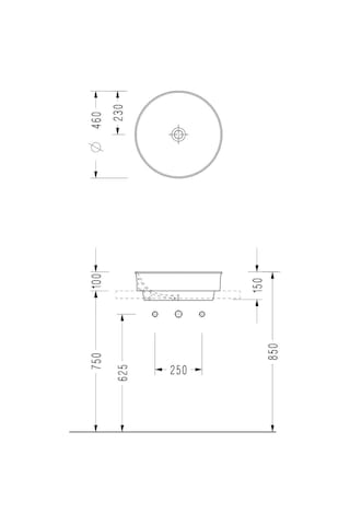 Serel Yuvarlak Çanak Lavabo 46 Cm - 2057dxs110h Diğer