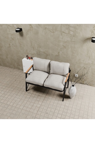 Mb Garden Furnıture Simetri Model, Balkon, Mutfak, Bahçe, Cafe,metal Koltuk Takımı, Bahçe Takımı , Çay Seti,ikili Koltuk Krem