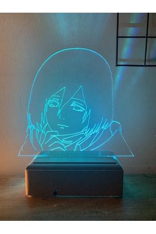 Mikasa Ackerman Aot 16 Renk Gece Lambası