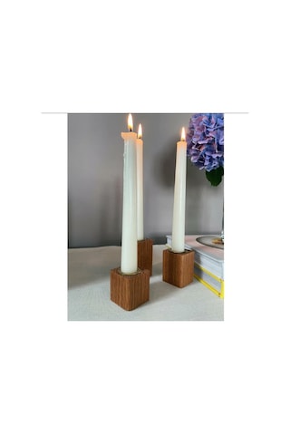 Ahşap Şamdan Set Üçlü