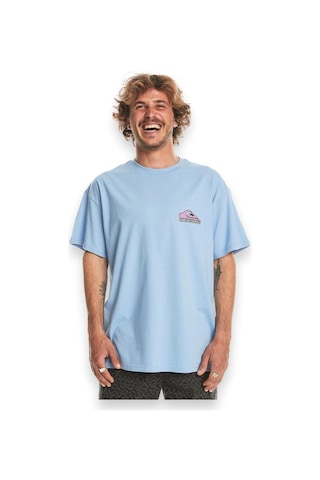 Quiksilver Eqyzt07654 Take Us Back Logo Ss Açık Mavi Erkek T-shirt Açık Mavi