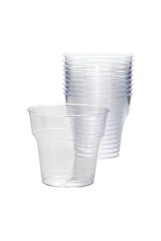 1000 Adet Şeffaf Kristal Mika Ekstra Sert Plastik Bardak 180 Cc Diğer
