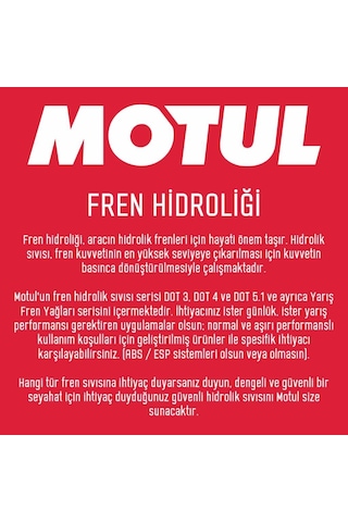 Motul Rbf 660 Fl Dot 4 500 Ml Sentetik Fren Hidrolik Yağı
