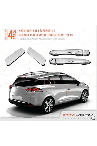 intakrom Renault Clio 4 Sport Tourer İcon Krom Kapı Kolu Sw - 2012 -2018