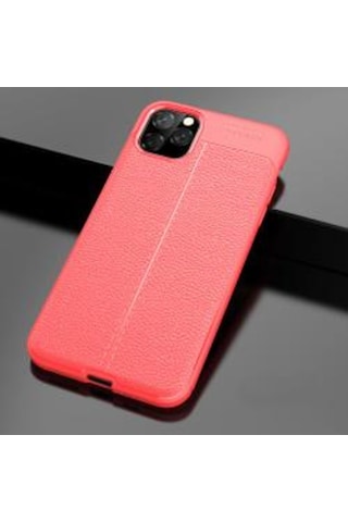 Apple Uyumlu iPhone 11 Pro Max Kılıf Zore Niss Deri Desenli Silikon