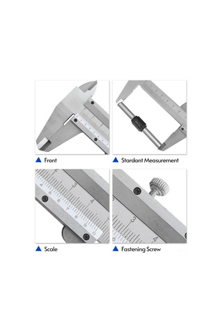 Tenfowee 0-150mm Yüksek Hassasiyetli Karbon Çelik Kumpas, İç Ve Dış Çap Ölçümü İçin İdeal