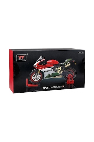 Ducati 1299 Panigale R Tasarımlı 1:9 Işıklı Ve Sesli Diecast Model Motosiklet / Koleksiyonluk Motosiklet Replikası Kırmızı