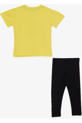 Breeze Kız Çocuk Taytlı Takım Rakam Baskılı 3-7 Yaş, Sarı-sarı Sarı