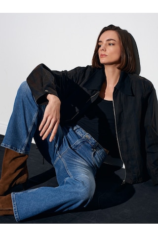 Dilvin 72073 Likralı Wide Leg Jean - Mavi