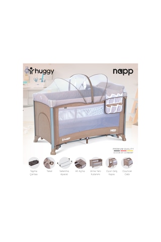Huggy Napp 6in1 Anne Yanı Park Yatak Oyun Parkı + Yatak 70x120
