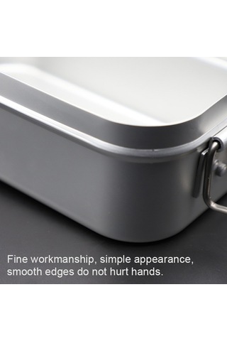 Mufunye El Taşınabilir Alüminyum Alaylı Yemek Kutusu , Isıya Dayanıklı Sap - Mini Boyutlu Çok Renkli