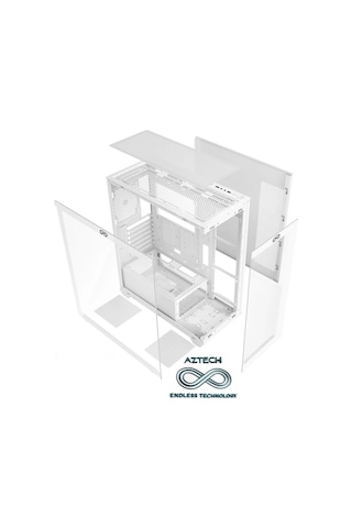 Aztech AZT101 W ATX Oyuncu Bilgisayar Kasası Beyaz