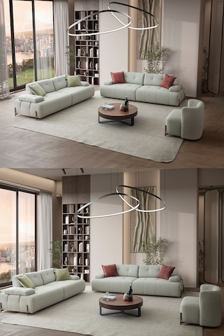 Lima Koltuk Takımı 3+3+1 Yeşil Çok Renkli