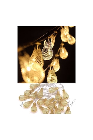 Gold Sarı Günışığı Led Fişli Dekoratif Çok Modludur Metal Beyaz