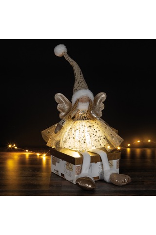 Led Melek Kız Pembe 60cm