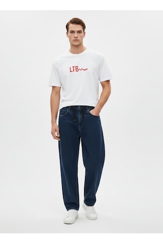 Ltb Slogan Baskılı Basic Beyaz T-shırt Beyaz