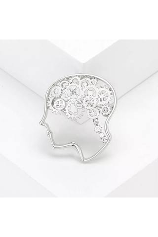 Fashion Jewelry Psikolog, Nörolog, Psikiyatrist İçin Broş Hediye 255630545 Gri