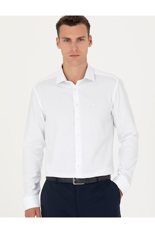 Pierre Cardin Erkek Beyaz Desenli Gömlek 50275684-vr013 Beyaz
