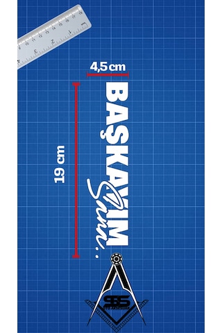 Başkayım Sana Yazı Jdm Araba Motosiklet Cam Etiket Sticker 19x4,5cm Beyaz Renk Beyaz