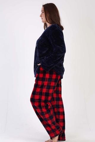 Vienetta Kadın Uzun Kol Büyük Beden Welsoft Lacivert Pijama Takımı 3c0t4n0o83 001