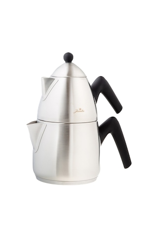 Jumbo Steel Mat Çaydanlık Gri