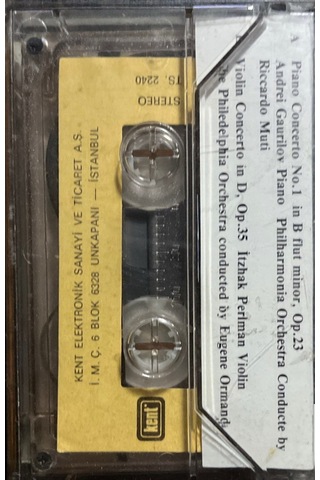 Plak Değildir Kaset Tir Kaset Tchaikovsky Piano Concerto No.1 K