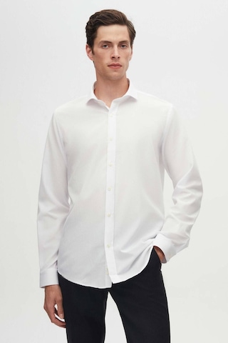 D'S Damat Ds Damat Slim Fit Beyaz Italyan Yaka Dar Kesim Klasik Kravatlık Uzun Kollu Kolay Ütülenebilir Nefes 2HF02ORT4185 Beyaz