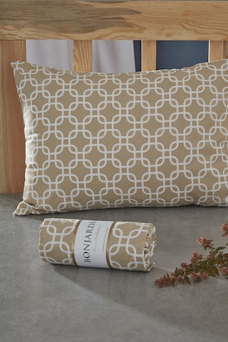 BonjardinHome Tek Kişilik Lastikli Çarşaf & Bir Adet Yastık Kılıfı Krem