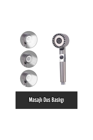 Masajlı Çok Fonksiyonlu Ayarlanabilir Filtreli Arıtmalı Krom Duş Başlığı El Duşu Lüks Kalite Diğer