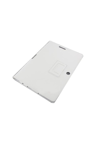 Transformer Pad Tf300 İle Uyumlu Standlı Deri Kılıf Beyaz Renk Kapaklı Kılıf