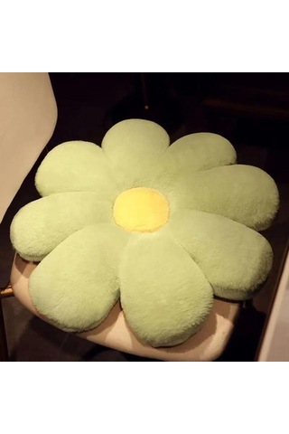 Singree 40x40 Cm Çiçek Desenli Dekoratif Yastık - Yumuşak Sentetik Kürk, Konforlu Ve Dayanıklı, Oturma/dekor Amaçlı