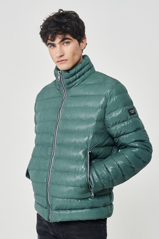 Lee Regular Fit Normal Kesim Dik Yaka Haki Şişme Mont L222378801 Haki