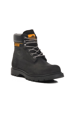Siyah Nubuk Hakiki Deri Su Geçirmez Unisex Bot G5130 G Siyah Nubuk