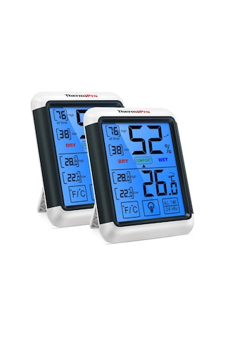 ThermoPro TP55 Termometre İç Mekan Dijital Sıcaklık ve Nem Ölçer - 2 Adet