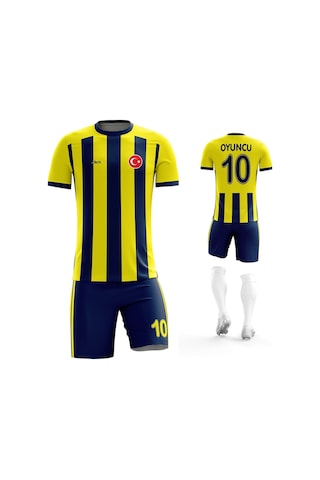 Acr Giyim Kişiye Özel Futbol Forması Sarı Lacivert 2020 Lacivert