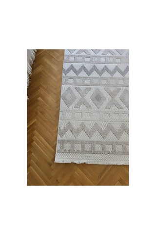 Badelya Home Monaco 0038 Krem Gri İskandinav Sisal Bukle Yumuşak Özel Ölçü Salon Koridor Mutfak Halısı Yolluk 0038-krem/bej/gri