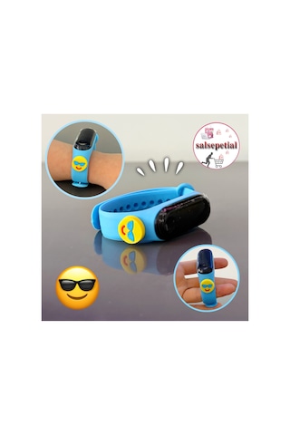 Emoji Figürlü Dijital Çocuk Kol Saati Silikon Hediyelik Sevimli Dokunmatik Çocuk Kol Saati