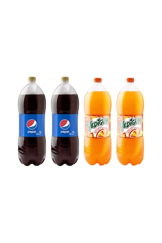 Pepsi Kola 2 x 2500 ML + Yedigün Portakal 2 x 2500 ML