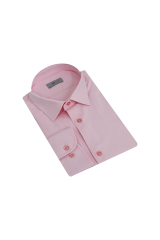 Uki Pembe Pamuk Saten Gömlek Pembe