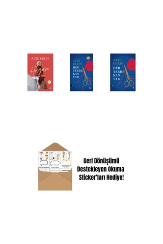 Hazan + Her Yerde Kan Var Midi Boy + Her Yerde Kan Var Ciltli + Okuma Sticker'ları