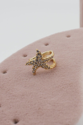 Niki Aksesuar Deniz Yıldızı Cuff Küpe - Zirkon Taşlı Gold