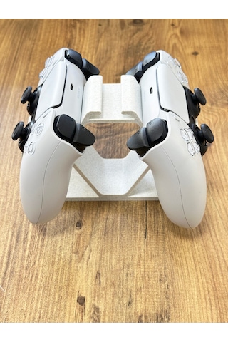 Gamepad - Oyun Kolu Standı Ps5 Ps4 Xbox Pc Uyumlu Üstten Arttırılabilir Mermer Beyazı Mermer Beyazı