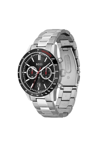 Hugo Boss HB1513922 Çelik Metalik Gri Siyah Kadran 44 mm Erkek Kol Saati