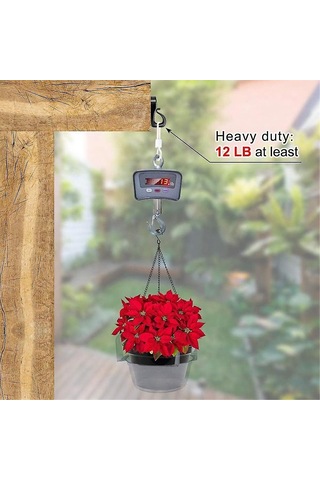 40'lı Paket Q Askılar, Garaj Dış Mekan Gevşek Tel Peri Led Işıkları İçin Vidalı Noel Işık Askıları, Siyah