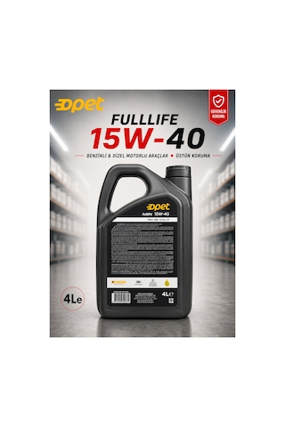 Opet Fulllife 15w-40 Apı Sl/cf Benzinli Ve Dizel Araçlar İçin Motor Yağı 4 L