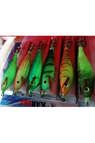 Kardez Glow Squid Jig 10 Cm 10 Gr Fosforlu Kalamar Zokası Genel